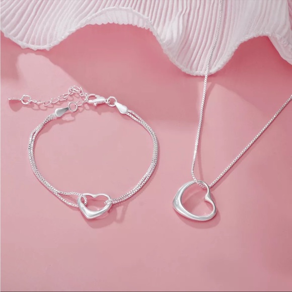 Sterling Silver Heart Necklace - Picture 2 of 2